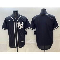 Men New York Yankees Blank 2026 Fashion Replica Black Out Stitched Baseball Jersey