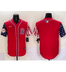 Men New York Yankees Blank Red American Style Limited Stitched Baseball Jersey
