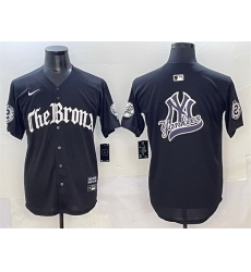Men New York Yankees Team Big Logo Black  27Gothic Legacy Edition 27 Vapor Premier Limited Stitched Baseball Jersey 004