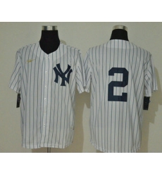 Men's New York Yankees #2 Derek Jeter No Name White Throwback Stitched MLB Cool Base Nike Jersey Men's New York Yankees #2 Derek Jeter No Name White Throwback Stitched MLB Cool Base Nike Jersey