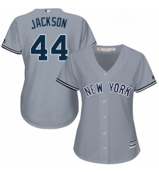 Womens Majestic New York Yankees 44 Reggie Jackson Replica Grey Road MLB Jersey Womens Majestic New York Yankees 44 Reggie Jackson Replica Grey Road MLB Jersey