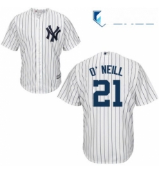 Youth Majestic New York Yankees 21 Paul ONeill Replica White Home MLB Jersey