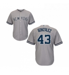 Youth New York Yankees 43 Gio Gonzalez Authentic Grey Road Baseball Jersey Youth New York Yankees 43 Gio Gonzalez Authentic Grey Road Baseball Jersey