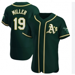 Men Oakland Athletics 19 Mason Miller Green Home Limited Stitched Jersey