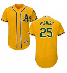 Mens Majestic Oakland Athletics 25 Mark McGwire Gold Alternate Flex Base Authentic Collection MLB Jersey Mens Majestic Oakland Athletics 25 Mark McGwire Gold Alternate Flex Base Authentic Collection MLB Jersey