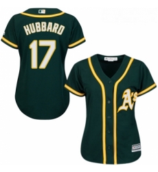 Womens Majestic Oakland Athletics 17 Glenn Hubbard Replica Green Alternate 1 Cool Base MLB Jersey Womens Majestic Oakland Athletics 17 Glenn Hubbard Replica Green Alternate 1 Cool Base MLB Jersey