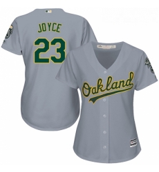 Womens Majestic Oakland Athletics 23 Matt Joyce Replica Grey Road Cool Base MLB Jersey Womens Majestic Oakland Athletics 23 Matt Joyce Replica Grey Road Cool Base MLB Jersey