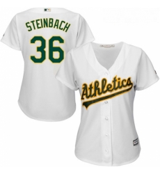 Womens Majestic Oakland Athletics 36 Terry Steinbach Replica White Home Cool Base MLB Jersey Womens Majestic Oakland Athletics 36 Terry Steinbach Replica White Home Cool Base MLB Jersey