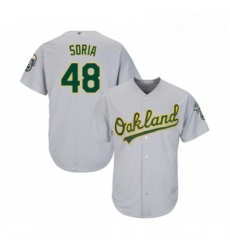 Youth Oakland Athletics 48 Joakim Soria Replica Grey Road Cool Base Baseball Jersey Youth Oakland Athletics 48 Joakim Soria Replica Grey Road Cool Base Baseball Jersey