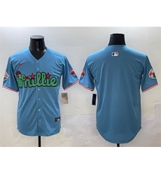 Men Philadelphia Phillies Blank Light Blue Phanatic Limited Stitched Jersey