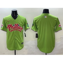 Men Philadelphia Phillies Blank Light Green Phanatic Limited Stitched Jersey
