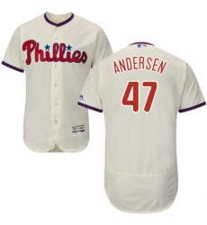 Mens Majestic Philadelphia Phillies 47 Larry Andersen Cream Alternate Flex Base Authentic Collection MLB Jersey Mens Majestic Philadelphia Phillies 47 Larry Andersen Cream Alternate Flex Base Authentic Collection MLB Jersey