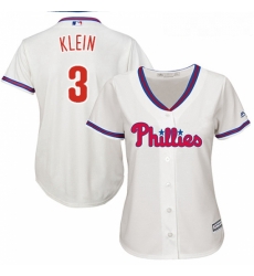 Womens Majestic Philadelphia Phillies 3 Chuck Klein Replica Cream Alternate Cool Base MLB Jersey Womens Majestic Philadelphia Phillies 3 Chuck Klein Replica Cream Alternate Cool Base MLB Jersey