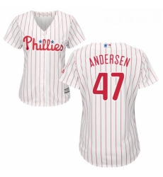 Womens Majestic Philadelphia Phillies 47 Larry Andersen Authentic WhiteRed Strip Home Cool Base MLB Jersey Womens Majestic Philadelphia Phillies 47 Larry Andersen Authentic WhiteRed Strip Home Cool Base MLB Jersey