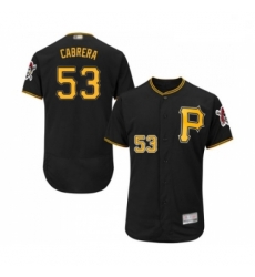 Mens Pittsburgh Pirates 53 Melky Cabrera Black Alternate Flex Base Authentic Collection Baseball Jersey Mens Pittsburgh Pirates 53 Melky Cabrera Black Alternate Flex Base Authentic Collection Baseball Jersey