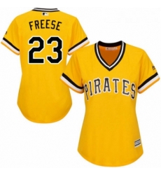 Womens Majestic Pittsburgh Pirates 23 David Freese Authentic Gold Alternate Cool Base MLB Jersey Womens Majestic Pittsburgh Pirates 23 David Freese Authentic Gold Alternate Cool Base MLB Jersey