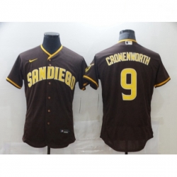 Women Nike San Diego Padres 9 Jake Cronenworth Brown 2021 Road Player Jersey