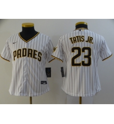 Women Padres 23 Fernando Tatis Jr white Nike 2020 Cool Base Jersey Women Padres 23 Fernando Tatis Jr white Nike 2020 Cool Base Jersey