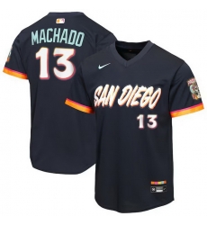 Youth San Diego Padres  13 Manny Machado Obsidian 2026 City Connect Stadium Stitched Baseball Jersey