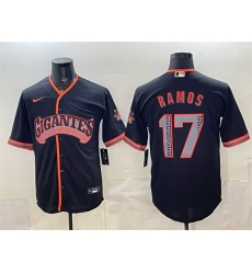 Men San Francisco Giants 17 Heliot Ramos Black 2026 Alternate Stadium Stitched Baseball Jersey Men San Francisco Giants 17 Heliot Ramos Black 2026 Alternate Stadium Stitched Baseball Jersey