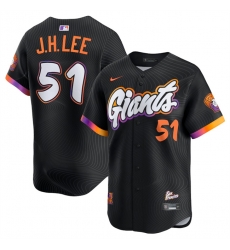 Men San Francisco Giants 51 Jung Hoo Lee Anthracite 2025 City Connect Limited Stitched Baseball Jersey