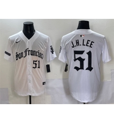 Men San Francisco Giants 51 Jung Hoo Lee White  27Gothic Fog Edition 27 Vapor Premier Limited Stitched Baseball Jersey