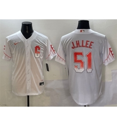 Men San Francisco Giants 51 Jung Hoo Lee White City Connect Cool Base Stitched Baseball Jersey