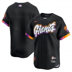 Men San Francisco Giants Blank Anthracite 2025 City Connect Limited Stitched Baseball Jersey