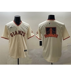 Men San Francisco Giants Cream Team Big Logo Limited Stitched Baseball Jersey 1