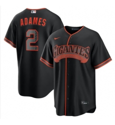 Men San Francisco Giants Willy Adames #2 Black 2026 Alternate Stadium Stitched Baseball Jersey Men San Francisco Giants Willy Adames #2 Black 2026 Alternate Stadium Stitched Baseball Jersey
