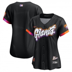 Women San Francisco Giants Blank Anthracite 2025 City Connect Limited Stitched Baseball Jersey