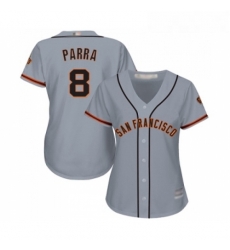 Womens San Francisco Giants 8 Gerardo Parra Replica Grey Road Cool Base Baseball Jersey Womens San Francisco Giants 8 Gerardo Parra Replica Grey Road Cool Base Baseball Jersey
