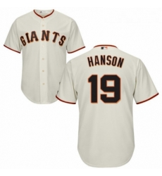 Youth Majestic San Francisco Giants 19 Alen Hanson Replica Cream Home Cool Base MLB Jersey Youth Majestic San Francisco Giants 19 Alen Hanson Replica Cream Home Cool Base MLB Jersey