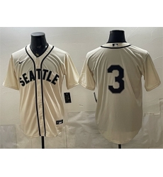 Men Seattle Mariners  3 J P  Crawford Cream Alternate Stitched Baseball Jersey