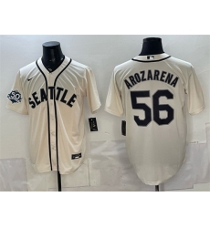 Men Seattle Mariners  56 Randy Arozarena Cream 50th Anniversary Alternate Stitched Baseball Jersey
