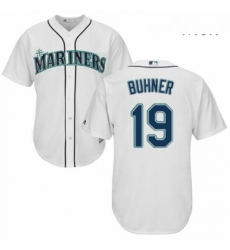 Mens Majestic Seattle Mariners 19 Jay Buhner Replica White Home Cool Base MLB Jersey Mens Majestic Seattle Mariners 19 Jay Buhner Replica White Home Cool Base MLB Jersey