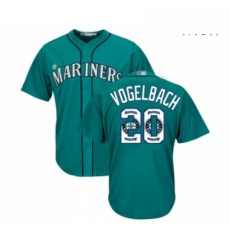 Mens Seattle Mariners 20 Dan Vogelbach Authentic Teal Green Team Logo Fashion Cool Base Baseball Jersey Mens Seattle Mariners 20 Dan Vogelbach Authentic Teal Green Team Logo Fashion Cool Base Baseball Jersey