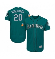 Mens Seattle Mariners 20 Dan Vogelbach Teal Green Alternate Flex Base Authentic Collection Baseball Jersey Mens Seattle Mariners 20 Dan Vogelbach Teal Green Alternate Flex Base Authentic Collection Baseball Jersey