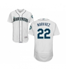 Mens Seattle Mariners 22 Omar Narvaez White Home Flex Base Authentic Collection Baseball Jersey Mens Seattle Mariners 22 Omar Narvaez White Home Flex Base Authentic Collection Baseball Jersey