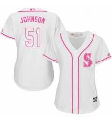 Womens Majestic Seattle Mariners 51 Randy Johnson Authentic White Fashion Cool Base MLB Jersey Womens Majestic Seattle Mariners 51 Randy Johnson Authentic White Fashion Cool Base MLB Jersey