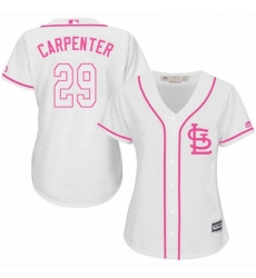 Womens Majestic St Louis Cardinals 29 Chris Carpenter Authentic White Fashion Cool Base MLB Jersey Womens Majestic St Louis Cardinals 29 Chris Carpenter Authentic White Fashion Cool Base MLB Jersey