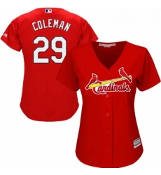 Womens Majestic St Louis Cardinals 29 Vince Coleman Replica Red Alternate Cool Base MLB Jersey Womens Majestic St Louis Cardinals 29 Vince Coleman Replica Red Alternate Cool Base MLB Jersey