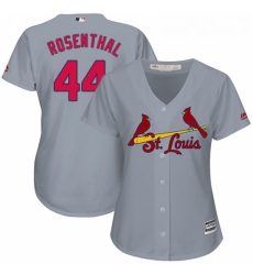Womens Majestic St Louis Cardinals 44 Trevor Rosenthal Replica Grey Road Cool Base MLB Jersey Womens Majestic St Louis Cardinals 44 Trevor Rosenthal Replica Grey Road Cool Base MLB Jersey