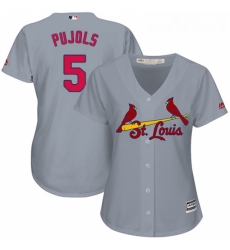 Womens Majestic St Louis Cardinals 5 Albert Pujols Authentic Grey Road Cool Base MLB Jersey Womens Majestic St Louis Cardinals 5 Albert Pujols Authentic Grey Road Cool Base MLB Jersey