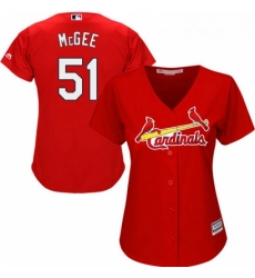 Womens Majestic St Louis Cardinals 51 Willie McGee Authentic Red Alternate Cool Base MLB Jersey Womens Majestic St Louis Cardinals 51 Willie McGee Authentic Red Alternate Cool Base MLB Jersey