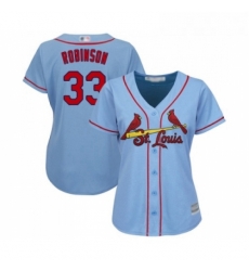 Womens St Louis Cardinals 33 Drew Robinson Replica Light Blue Alternate Cool Base Baseball Jersey Womens St Louis Cardinals 33 Drew Robinson Replica Light Blue Alternate Cool Base Baseball Jersey