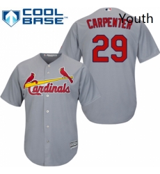 Youth Majestic St Louis Cardinals 29 Chris Carpenter Authentic Grey Road Cool Base MLB Jersey Youth Majestic St Louis Cardinals 29 Chris Carpenter Authentic Grey Road Cool Base MLB Jersey