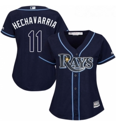 Womens Majestic Tampa Bay Rays 11 Adeiny Hechavarria Authentic Navy Blue Alternate Cool Base MLB Jersey Womens Majestic Tampa Bay Rays 11 Adeiny Hechavarria Authentic Navy Blue Alternate Cool Base MLB Jersey