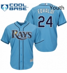 Youth Majestic Tampa Bay Rays 24 Nathan Eovaldi Replica Light Blue Alternate 2 Cool Base MLB Jersey Youth Majestic Tampa Bay Rays 24 Nathan Eovaldi Replica Light Blue Alternate 2 Cool Base MLB Jersey