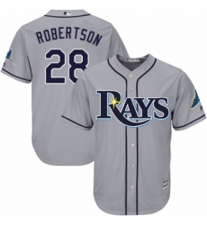 Youth Majestic Tampa Bay Rays 28 Daniel Robertson Replica Grey Road Cool Base MLB Jersey Youth Majestic Tampa Bay Rays 28 Daniel Robertson Replica Grey Road Cool Base MLB Jersey